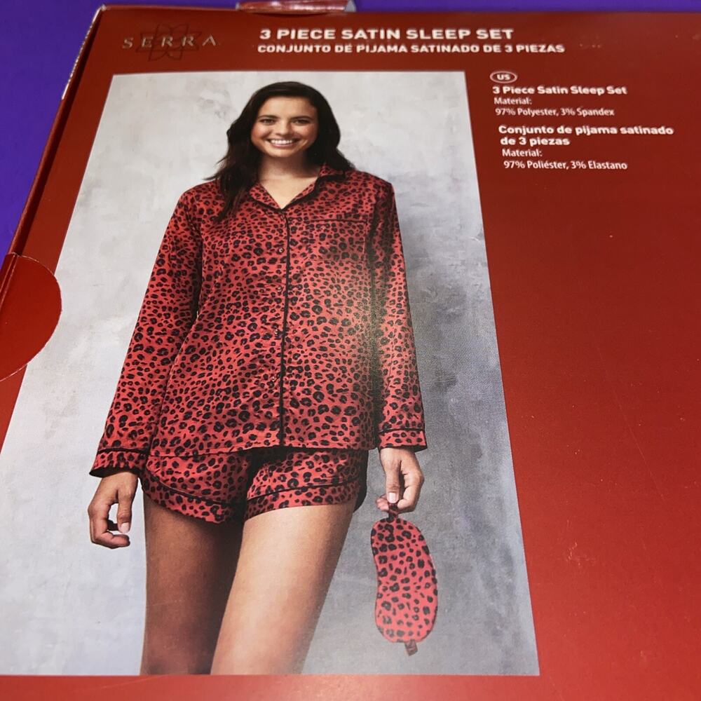NEW! SERRA Red Animal Print Pajama Sleep Set/ M